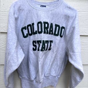 Champion brand light gray Colorado State Univ sweatshirt - size M